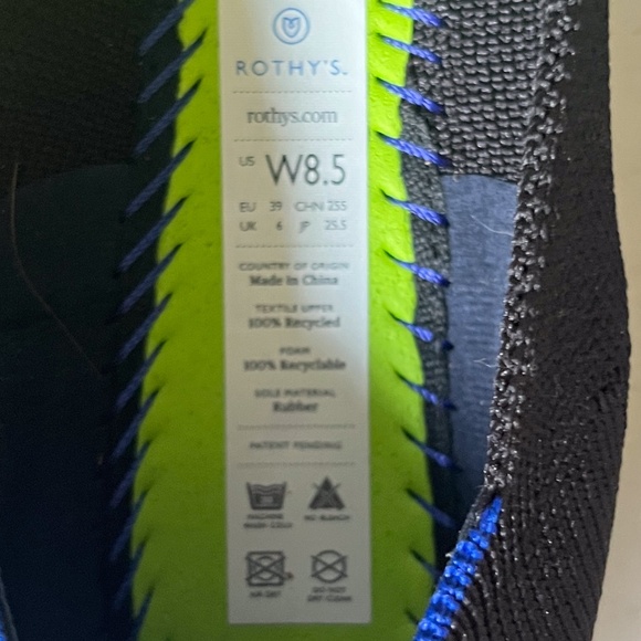 Rothy's The Point Classic Black Flat Size W8.5 Excellent! - Picture 11 of 12